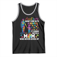 Autism Mom Tank Top Who Never Gives Up Family Support Autistic