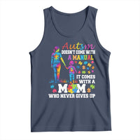 Autism Mom Tank Top Who Never Gives Up Family Support Autistic