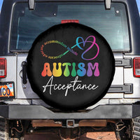 Autism Acceptance Spare Tire Cover Advocate Educate Accomodate Include Rainbow Infinity Symbol