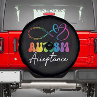 Autism Acceptance Spare Tire Cover Advocate Educate Accomodate Include Rainbow Infinity Symbol