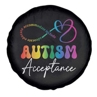 Autism Acceptance Spare Tire Cover Advocate Educate Accomodate Include Rainbow Infinity Symbol
