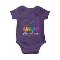 Autism Acceptance Baby Onesie Advocate Educate Accomodate Include Rainbow Infinity Symbol