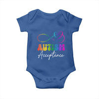 Autism Acceptance Baby Onesie Advocate Educate Accomodate Include Rainbow Infinity Symbol