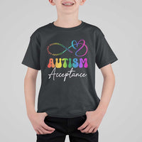 Autism Acceptance T Shirt For Kid Advocate Educate Accomodate Include Rainbow Infinity Symbol