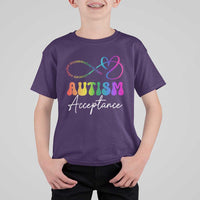 Autism Acceptance T Shirt For Kid Advocate Educate Accomodate Include Rainbow Infinity Symbol