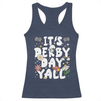 It's Derby Day Y'All Racerback Tank Top Retro Groovy KY Horse Racing
