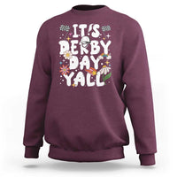 It's Derby Day Y'All Sweatshirt Retro Groovy KY Horse Racing