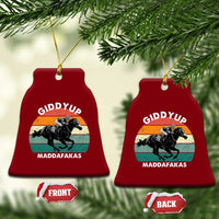 Giddy Up Madafakas Retro Sunset Horse Racing Ceramic Ornament Funny Sarcastic Equestrian Jockey Vintage 70s