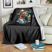 Talk Derby To Me Throw Blanket Funny Horse Racing KY Racing Day