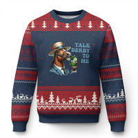 Talk Derby To Me Ugly Christmas Sweater Funny Horse Racing KY Racing Day