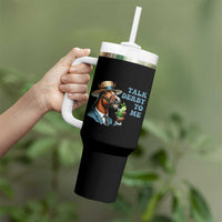 Talk Derby To Me Tumbler With Handle Funny Horse Racing KY Racing Day