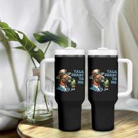 Talk Derby To Me Tumbler With Handle Funny Horse Racing KY Racing Day