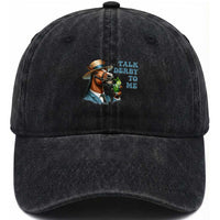 Talk Derby To Me Washed Cotton Baseball Cap Funny Horse Racing KY Racing Day