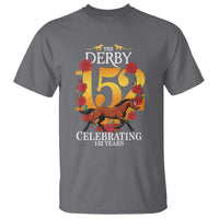 Celebrating 152 Years Horse Racing Anniversary Horseshoe Graphic T Shirt Elegant Run Lucky Charm Floral 152nd Anniversary