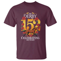 Celebrating 152 Years Horse Racing Anniversary Horseshoe Graphic T Shirt Elegant Run Lucky Charm Floral 152nd Anniversary