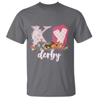 Retro Floral KY Horse Racing Graphic T Shirt Pink Gingham Southern Belle Derby Day Aesthetic