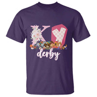 Retro Floral KY Horse Racing Graphic T Shirt Pink Gingham Southern Belle Derby Day Aesthetic