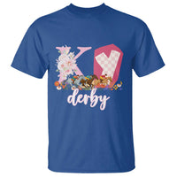 Retro Floral KY Horse Racing Graphic T Shirt Pink Gingham Southern Belle Derby Day Aesthetic