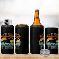 Hold My Bourbon It’s Derby Day Vintage Sunset 4 in 1 Can Cooler Tumbler Funny Horse Racing Enthusiast Retro Graphic