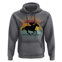 Hold My Bourbon It’s Derby Day Vintage Sunset Hoodie Funny Horse Racing Enthusiast Retro Graphic