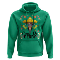 Cinco De Derby Funny Horse Racing Fiesta Hoodie Mexican Sombrero and Margarita Horse Lover