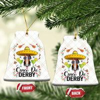 Cinco De Derby Funny Horse Racing Fiesta Ceramic Ornament Mexican Sombrero and Margarita Horse Lover