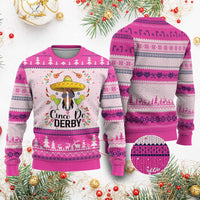 Cinco De Derby Funny Horse Racing Fiesta Ugly Christmas Sweater Mexican Sombrero and Margarita Horse Lover