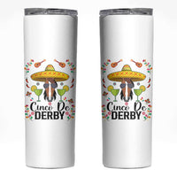 Cinco De Derby Funny Horse Racing Fiesta Skinny Tumbler Mexican Sombrero and Margarita Horse Lover