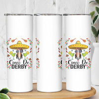Cinco De Derby Funny Horse Racing Fiesta Skinny Tumbler Mexican Sombrero and Margarita Horse Lover
