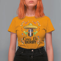 Cinco De Derby Funny Horse Racing Fiesta T Shirt For Women Mexican Sombrero and Margarita Horse Lover