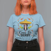 Cinco De Derby Funny Horse Racing Fiesta T Shirt For Women Mexican Sombrero and Margarita Horse Lover