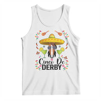 Cinco De Derby Funny Horse Racing Fiesta Tank Top Mexican Sombrero and Margarita Horse Lover