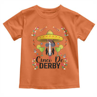 Cinco De Derby Funny Horse Racing Fiesta Toddler T Shirt Mexican Sombrero and Margarita Horse Lover