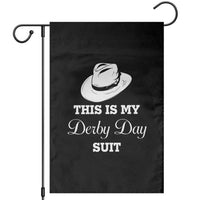 This Is My Derby Day Suit Fedora Hat Graphic Garden Flag Funny Sarcastic Horse Racing Fan Part