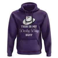 This Is My Derby Day Suit Fedora Hat Graphic Hoodie Funny Sarcastic Horse Racing Fan Part