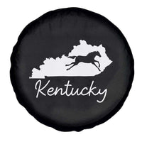 Kentucky State Map with Racing Horse Spare Tire Cover Bluegrass State Pride Equestrian