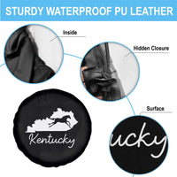 Kentucky State Map with Racing Horse Spare Tire Cover Bluegrass State Pride Equestrian