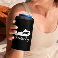 Kentucky State Map with Racing Horse 4 in 1 Can Cooler Tumbler Bluegrass State Pride Equestrian