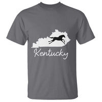 Kentucky State Map with Racing Horse T Shirt Bluegrass State Pride Equestrian