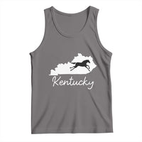 Kentucky State Map with Racing Horse Tank Top Bluegrass State Pride Equestrian
