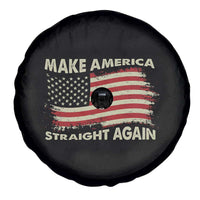 Funny MASA Make America Straight Again Spare Tire Cover 4th of July American Flag US Map