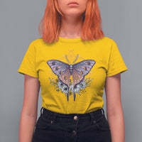 Spiritual Mystical Superimposed Surrealism Art Spiritual Luna Moth Celestial T-Shirt for Women, Spirituality T Shirt For Women - Wonder Print Shop