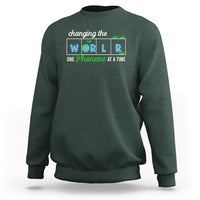 Teacher Sweatshirt Changing The World One Phoneme At A Time Motivational Quote Teaching - Wonder Print Shop