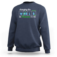 Teacher Sweatshirt Changing The World One Phoneme At A Time Motivational Quote Teaching - Wonder Print Shop