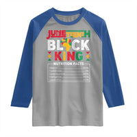Funny Black King Nutrition Facts Raglan Shirt African American