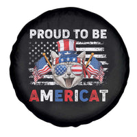 Patriotic American Cat Spare Tire Cover Proud To Be An Americat US Flag 4th Of July