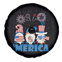 4th of July Gnome Spare Tire Cover Merica Gnomes USA Flag Fireworks