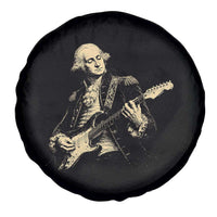 George Washington Rock Star Vintage Portrait Spare Tire Cover Funny Electric Guitar Player Founding Father Retro Aesthetic Patriotic Graphic