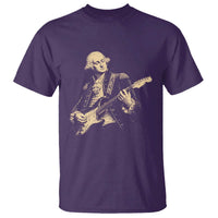 George Washington Rock Star Vintage Portrait T Shirt Funny Electric Guitar Player Founding Father Retro Aesthetic Patriotic Graphic