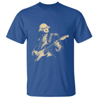 George Washington Rock Star Vintage Portrait T Shirt Funny Electric Guitar Player Founding Father Retro Aesthetic Patriotic Graphic